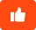 Like orange icon for social media