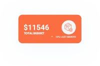 Budget planning card with financial summary