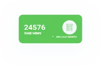 Page views graph for website traffic and analytics